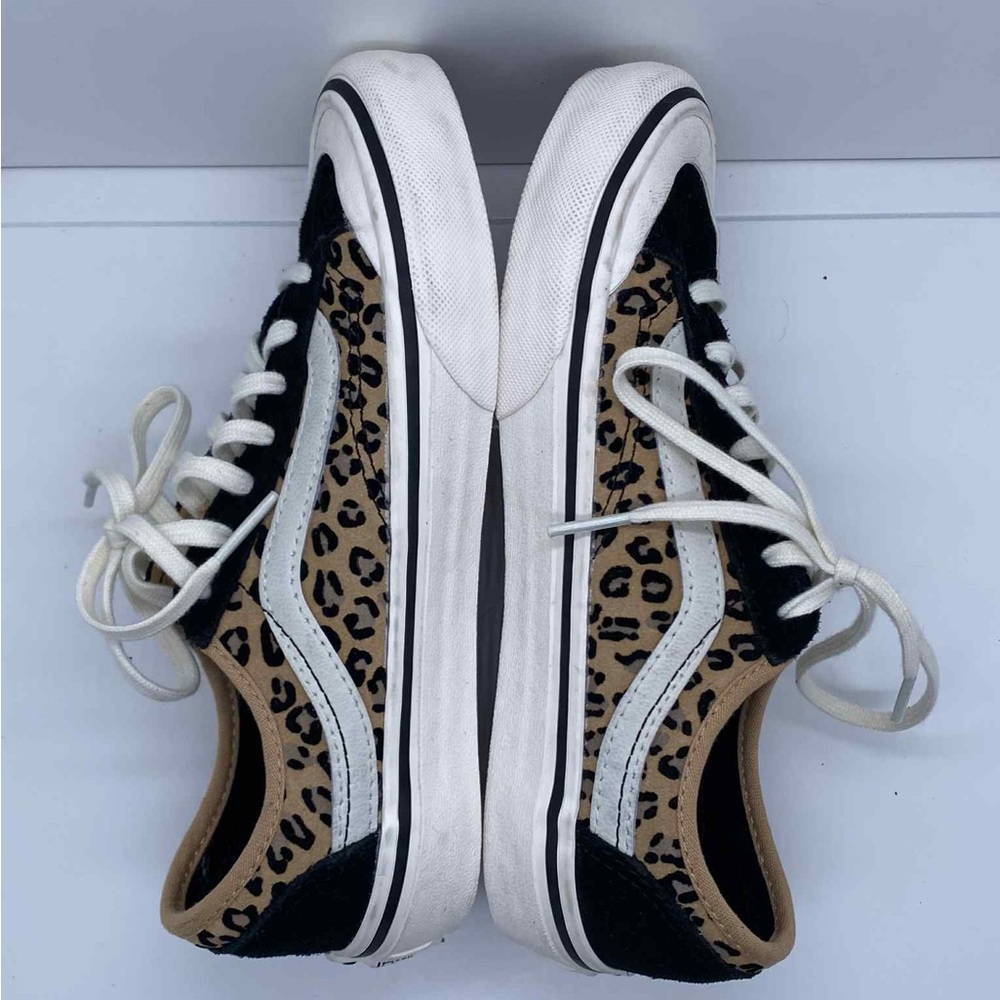 Vans Leopard Print Unisex Lace-Up Sneakers Size Women’s 5 / Men’s 3.5 - Picture 4 of 9